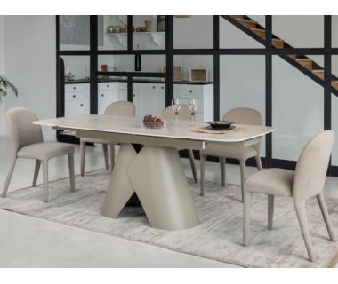 Керамический стол Парис TML-997-1 крема марфиль + бежевый VETRO (Ветро) Керамический стол Парис TML-997-1 крема марфиль + бежевый VETRO (Ветро)