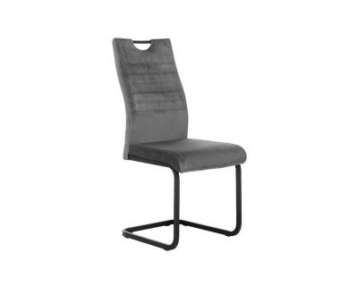 Стілець S-121 сірий велюр + чорний