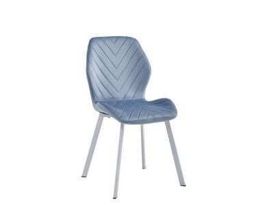 Стілець N-54 блакитний топаз велюр + білий