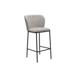 Полубарный стул B-300 белый песок + черный