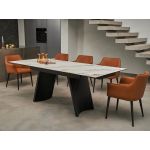 Керамический стол Олимпия ТМL-985 касса голд+черный Vetro (Ветро)