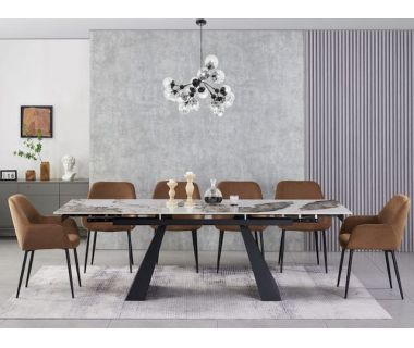 Керамічний стіл Чезаре TML-1100 патагонія + чорний Vetro (Ветро)