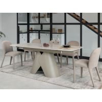 Керамічний стіл Паріс TML-997-1 крема марфіль + бежевий VETRO (Ветро)