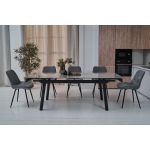 Керамічний стіл TM-88 ребекка грей + чорний Vetro (Ветро)