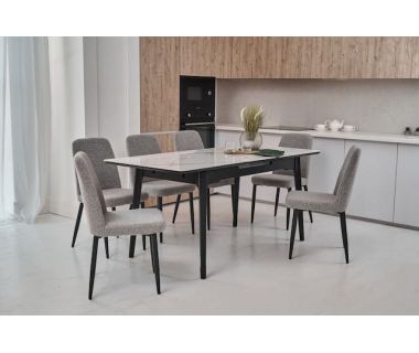 Керамічний стіл TM-89 каса вайт + чорний