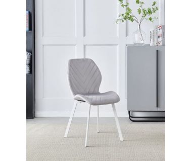 Стул N-54 латте велюр + белый Стул N-54 латте велюр + белый