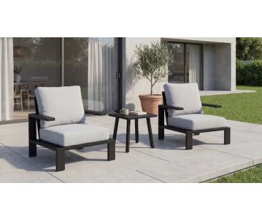 Комплект садових меблів "Тахо" ODS-4 світло-сірий + чорний Комплект садових меблів "Тахо" ODS-4 світло-сірий + чорний