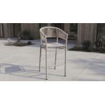 Стілець барний садовий "Равелло" ODB-10 айворі + білий дуб