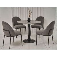 Стіл обідній T-325 айс грей + чорний Vetro (Ветро)