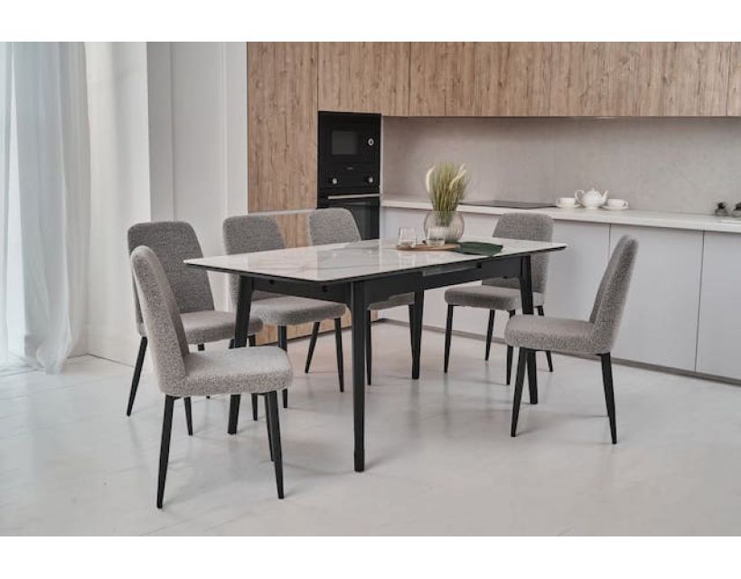 Керамический стол TM-89 касса вайт+черный VETRO Modern (Ветро) в интернет-магазине "Мебли Даром"