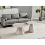 Комплект журнальних столів CT-40 Рокко містік грей + капучино VETRO  (Ветро)