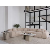 Беcкаркасный модульный диван "Дакота" жемчужный беж