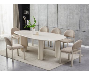 Стол МДФ с матовым микроцементным покрытием Бастиано TM-225 бетон VETRO (Ветро) Стол МДФ с матовым микроцементным покрытием Бастиано TM-225 бетон VETRO (Ветро)