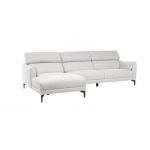 Кутовий диван "Леонардо" бежевий льон + чорний (L)