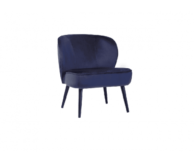 Кресло "Фабио" индиго велюр + черный Кресло "Фабио" индиго велюр + черный