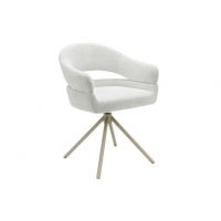 Стілець поворотний R-180 молочна хмара + капучіно