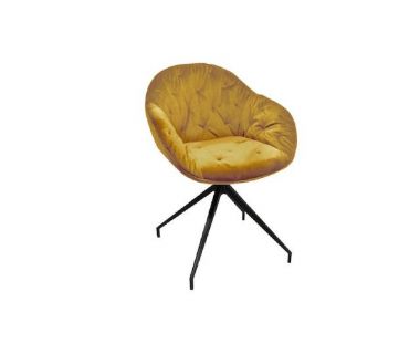 Стілець поворотний R-145 гірчичний + чорний Стілець поворотний R-145 гірчичний + чорний