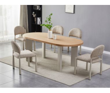 Стіл шпоноване МДФ Нікколо TM-236 ясень + теплий пісок VETRO (Ветро) Стіл шпоноване МДФ Нікколо TM-236 ясень + теплий пісок VETRO (Ветро)