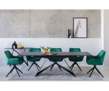 Керамічний стіл Бруно TML-880 неро маркіна + чорний