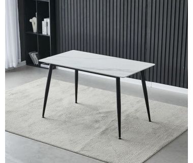 Обідній керамічний стіл TM-100 олімпо вайт + чорний Vetro (Ветро) Обідній керамічний стіл TM-100 олімпо вайт + чорний Vetro (Ветро)