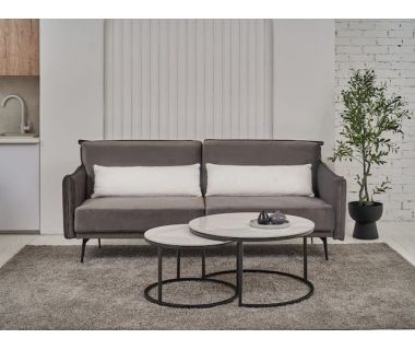 Комплект журнальних столів CT-35 Лоренза каса вайт + чорний Комплект журнальних столів CT-35 Лоренза каса вайт + чорний