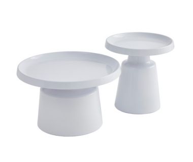 Комплект журнальних столів CT-45 Беніто білий + білий VETRO (Ветро)