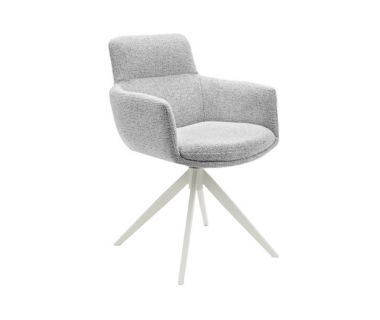 Стілець поворотний R-185 сивий + білий