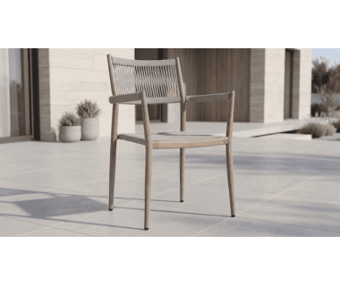 Стул садовый "Этна" ODC-15 айвори + белый дуб