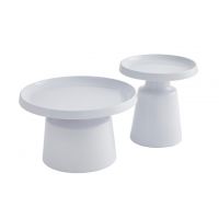 Комплект журнальних столів CT-45 Беніто білий + білий VETRO (Ветро)