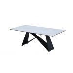 Журнальный стол "Бруно" белый мрамор + черный