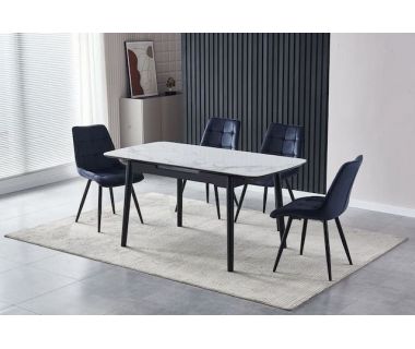 Керамічний стіл TM-87 білий мармур + чорний Керамічний стіл TM-87 білий мармур + чорний