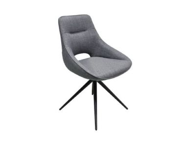 Стілець поворотний R-105 попільний + чорний