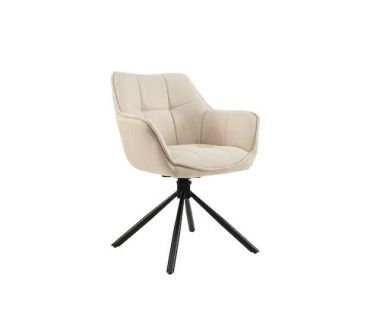 Стілець поворотний R-69 айворі + чорний