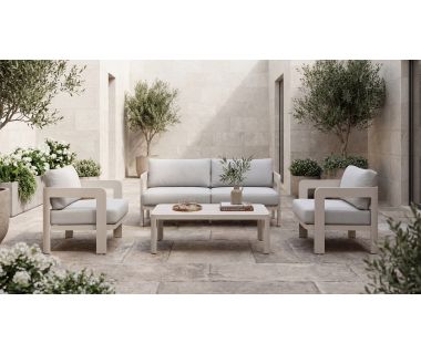 Комплект садових меблів "Саванна" ODS-3 білий пісок + кремовий