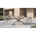 Стол садовый обеденный "Орта" ODT-30 дрифтвуд грей + белый дуб