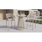 Стол барный садовый "Изола" ODBT-20  дрифтвуд грей + айвори