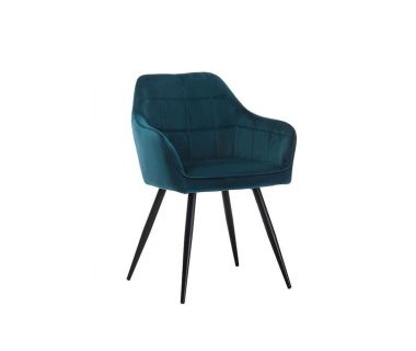 Стул M-62 морская волна велюр + черный Стул M-62 морская волна велюр + черный