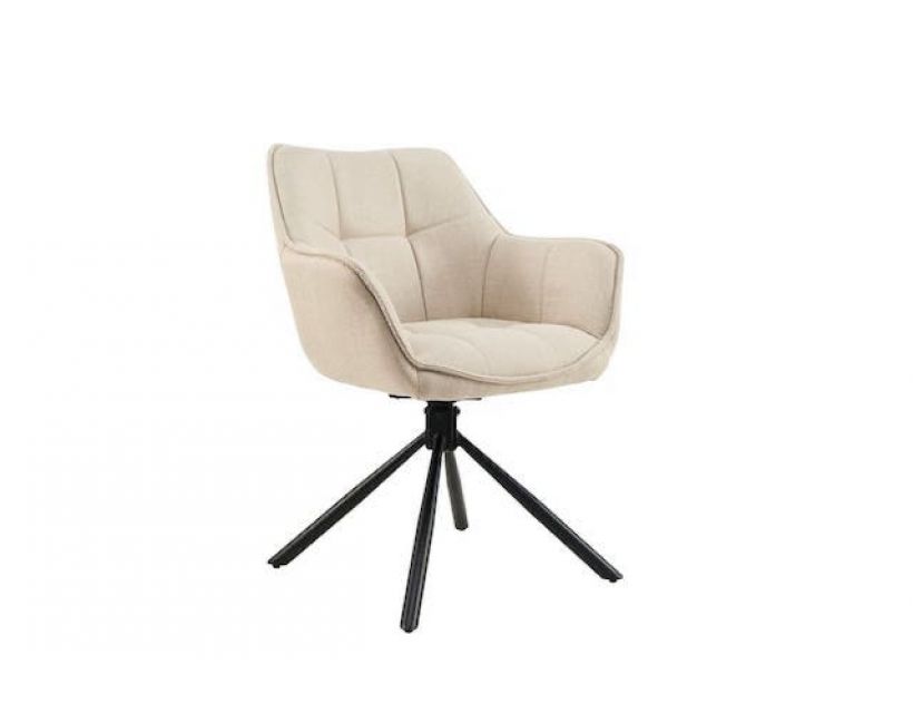 Стілець поворотний R-69 айворі + чорний в інтернет магазині "Меблі Даром"