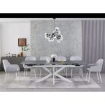 Керамический стол Тициано TML-1150 деликато грей+белый Vetro (Ветро)