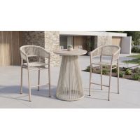 Стіл барний садовий "Ізола" ODBT-20 дрифтвуд грей + айворі
