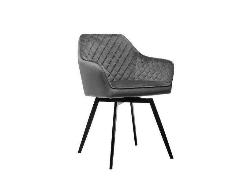 Стілець поворотний R-63 сірий + чорний VETRO Modern (Ветро) в інтернет магазині "Меблі Даром"