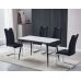 Обідній керамічний стіл TM-100 білий мармур + чорний VETRO Modern (Ветро) в інтернет магазині "Меблі Даром"