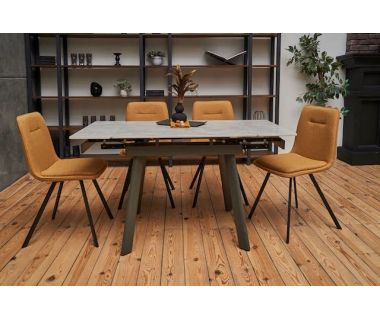 Керамічний стіл TM-80 вера грей + сірий Vetro (Ветро) Керамічний стіл TM-80 вера грей + сірий Vetro (Ветро)