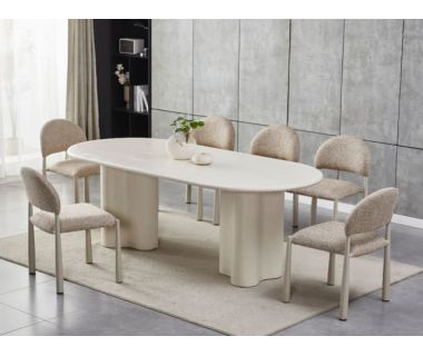 Стіл МДФ з матовим мікроцементним покриттям Кліо TM-220 бетон VETRO (Ветро) Стіл МДФ з матовим мікроцементним покриттям Кліо TM-220 бетон VETRO (Ветро)