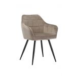 Стілець M-62 капучино велюр + чорний