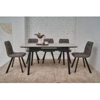 Керамический стол TM-76 калакатта мрамор + черный Vetro (Ветро)