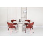 Стіл круглий поліуретановий МДФ TM-200 теплий пісок