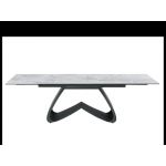 Керамический стол Орфео TML-998 сельвер вайт+черный Vetro (Ветро)