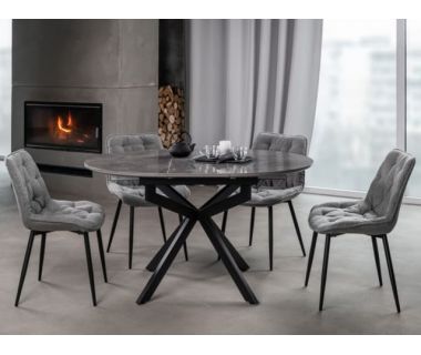 Керамический стол Офелия TML-1250 спайдер грей + черный Vetro (Ветро) Керамический стол Офелия TML-1250 спайдер грей + черный Vetro (Ветро)