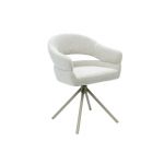 Стілець поворотний R-180 льон бежевий + капучино